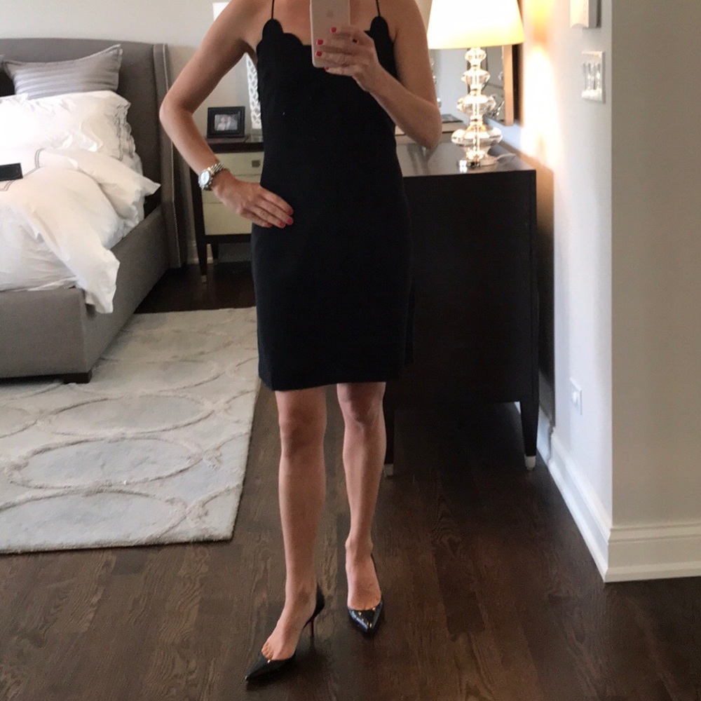 J. Crew Factory Scalloped Dress NWT (Black Size 0)